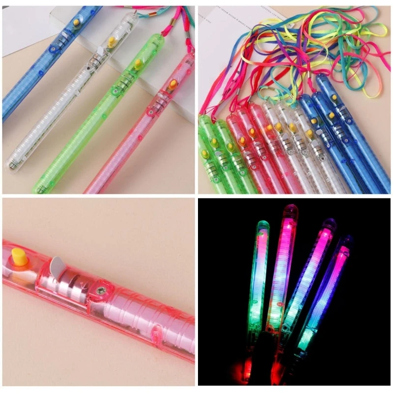 Handheld 12PCS Christmas LED Flashing Wand Concert Props Sticks Music Festival Light Up Wand Party Supplies