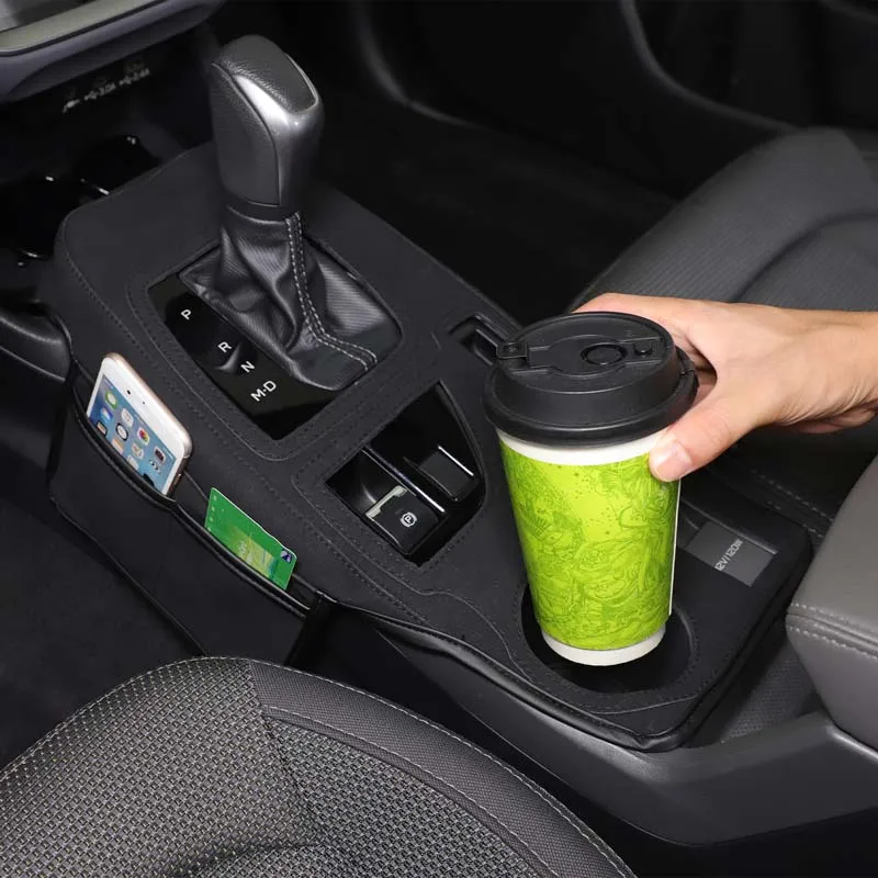 

High-solid Sheepskin Leather Black Car Center Console Protective Cover Trim Interior Car Accessories For Subaru Crosstrek 24-25