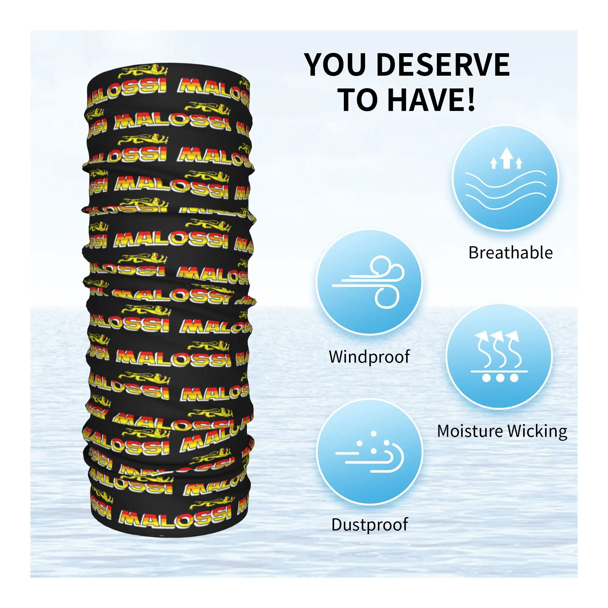 مخصص M-Malossied الكلاسيكية شعار باندانا الرقبة الجراب لصيد التزلج النساء الرجال التفاف وشاح بالاكلافا أكثر دفئا