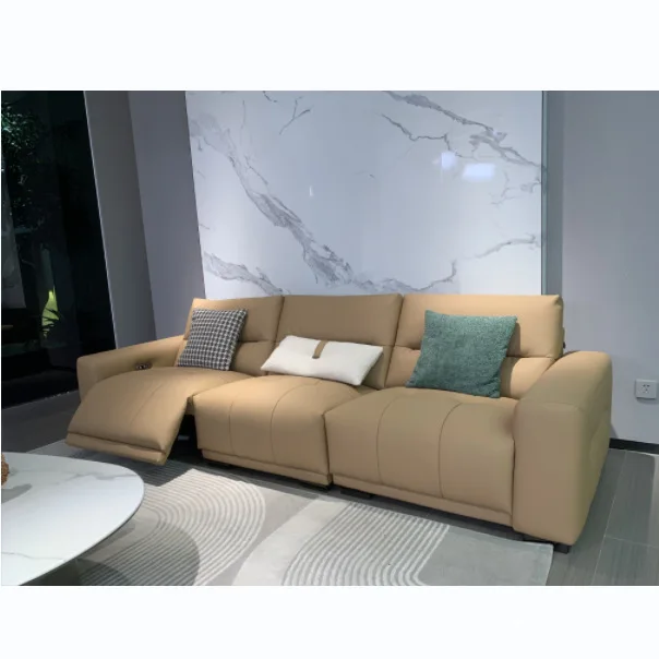Modern simple functional sofa living room inline technical fabric sofa