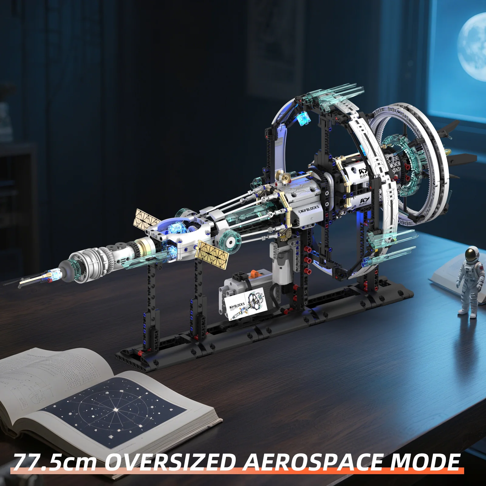 K96121 Orion Space Station Building Blocks, DIY Aerospace Model Assembly Toy for aldult, Creative Gift, Desk Home Décor Ornament