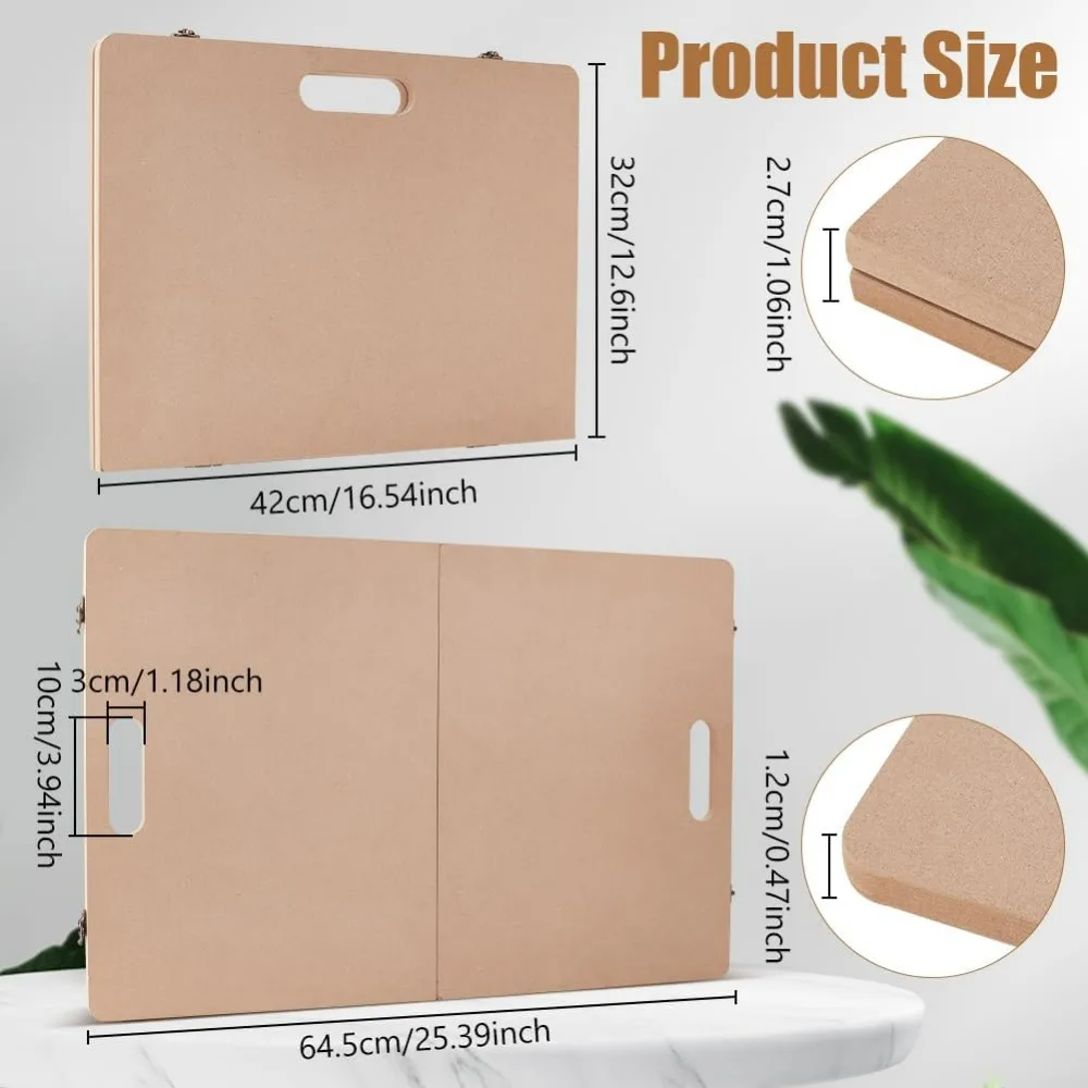 16x12x1 Inch Wood Clay Wedging Board, Foldable Portable Clay Board Rectangle Ceramics Pottery Tools for Ceramics Pottery Clay