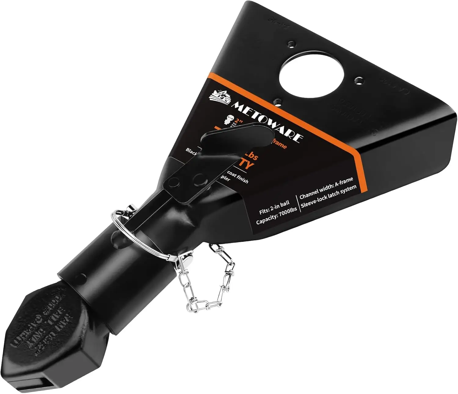 

2-Inch Trailer Coupler for A-Frame, Fits 2" Hitch Ball, 7000LBS Capacity, Black