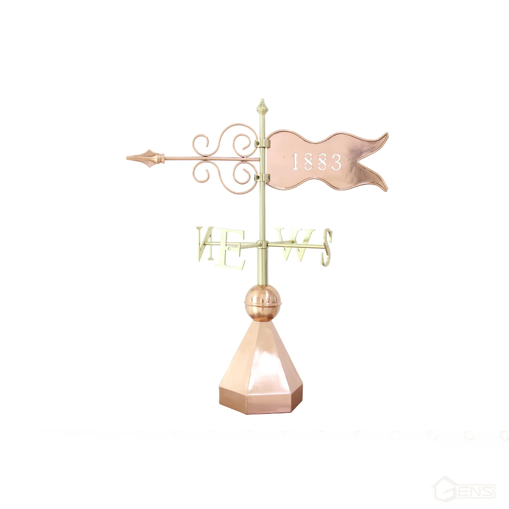 

Roof Copper Wind Direction Indicator Weathervane Garden Decor