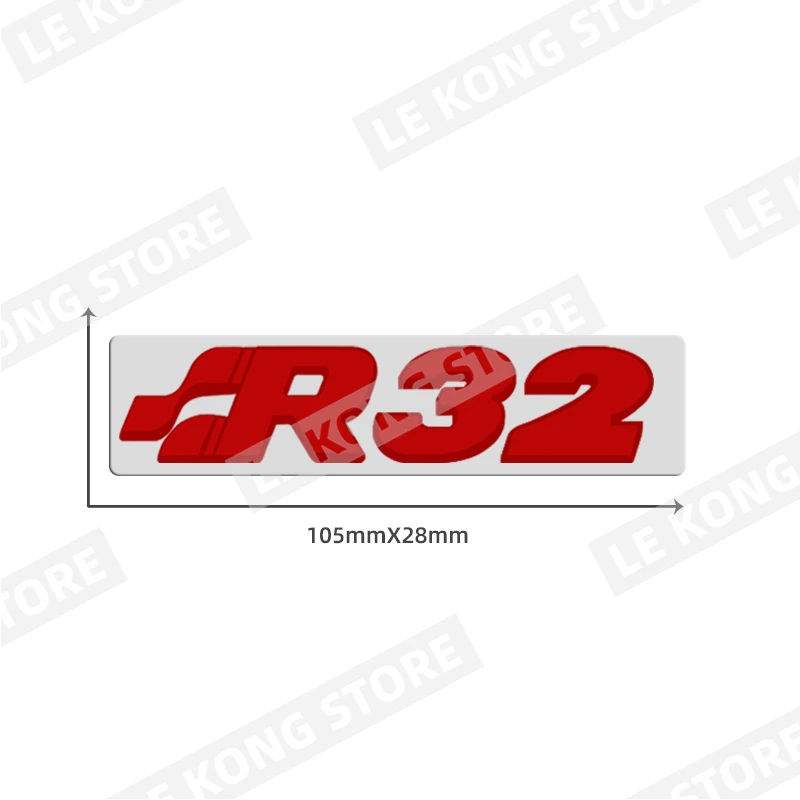 R32 Badge Car Head Trunk Body Sticker Decal Emblem Accessories For Golf R 5 6 Polo MK2 MK3 MK4 MK5 MK6 MK7 Metal Car Styling