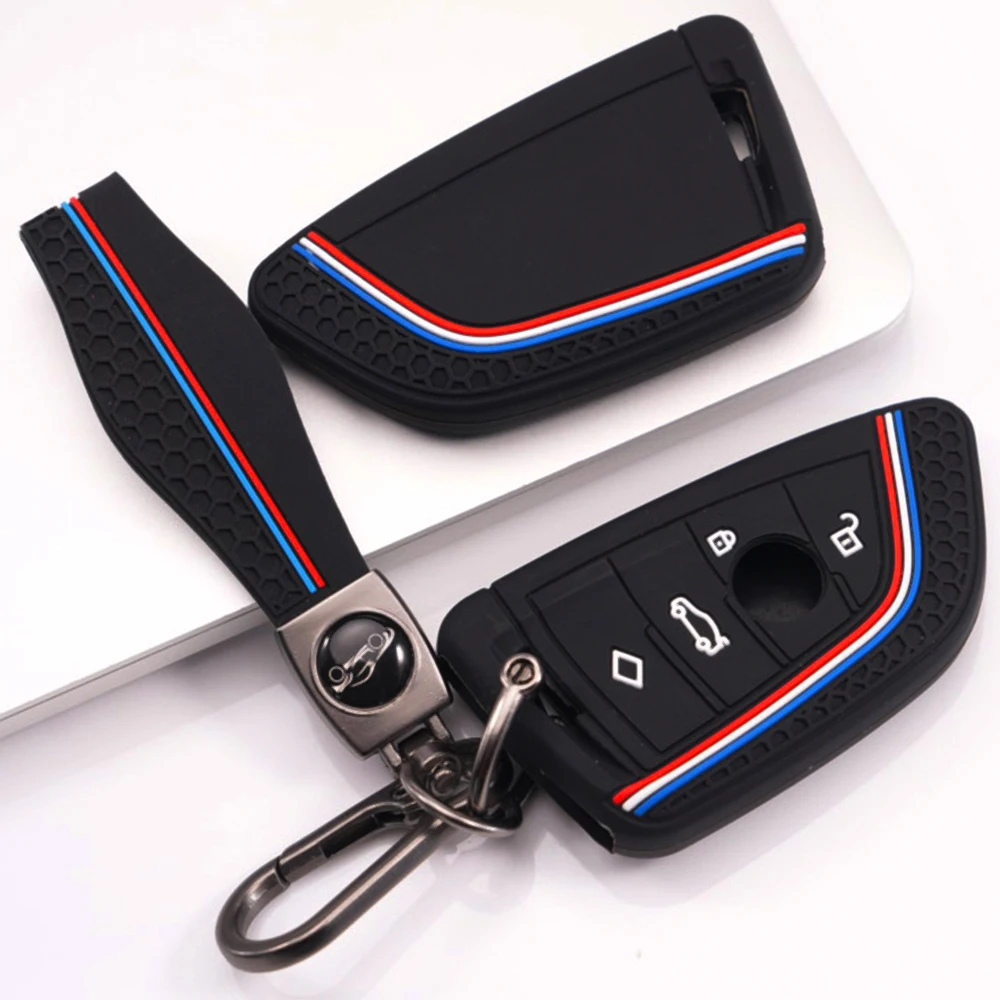 Key Fob Case With Keychain For BMW 1 Series 2 Series 3 Series 4 Series 5 Series 7 Series X1 X2 X3 X4 X5 X6 Z4 M3 M5