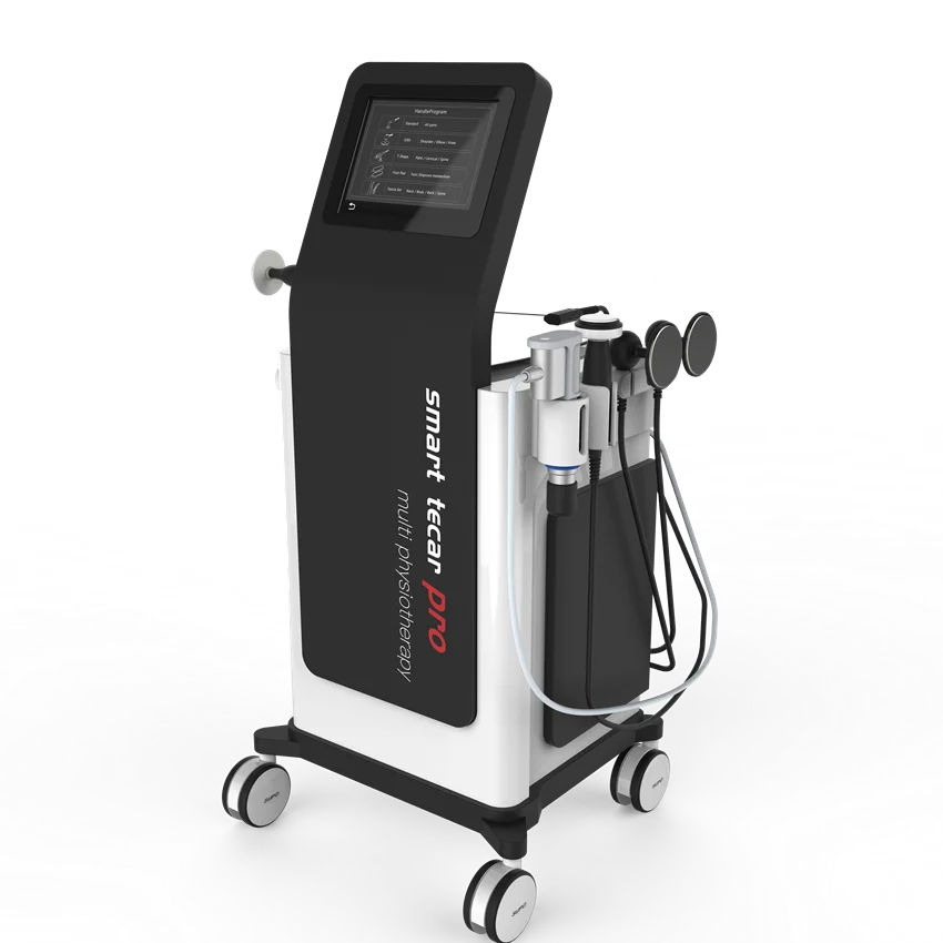 RET/CET Tecar Ultrasound Diathermy Capactive Resistive Energy Electric Muscle Stimulation Shock Wave Physiotherapy Machine