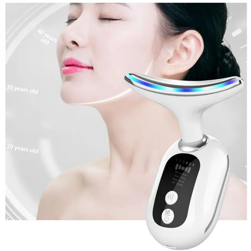 

Facial And Neck Beauty Device Facial Care Colorful Light Remove Neck Wrinkles Microcurrent Cosmetic Health & Beauty Shock