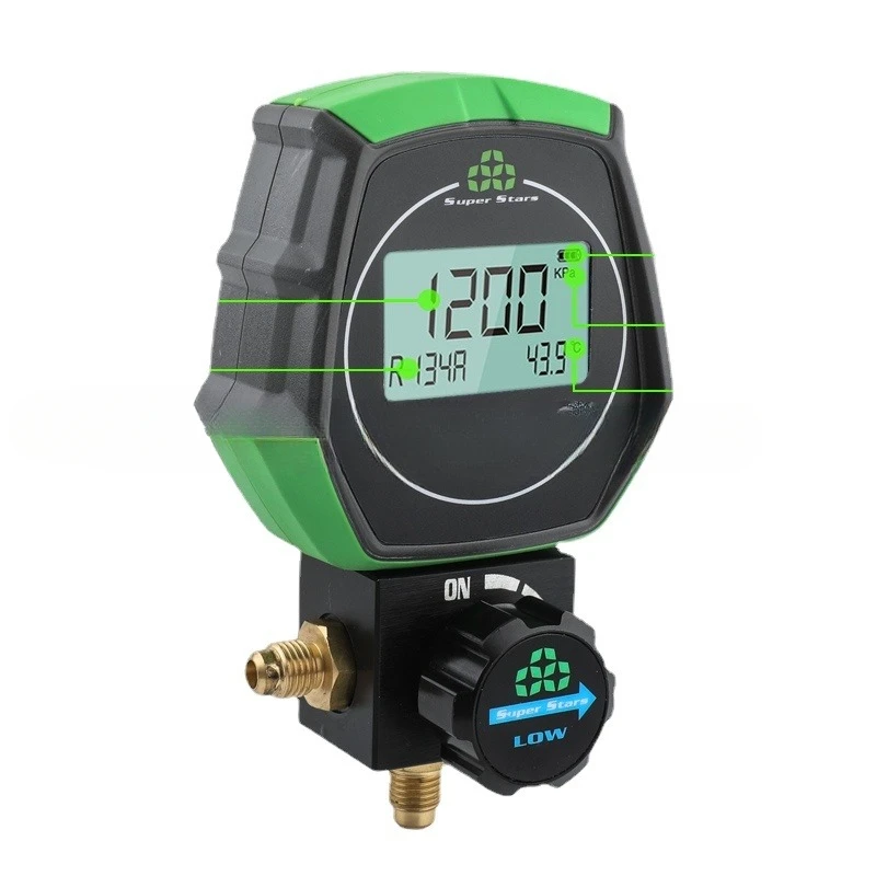 For ST-B168DL Electronic Fluoride Gauge with Digital Display for Refrigeration and Vacuum Pressure Testing