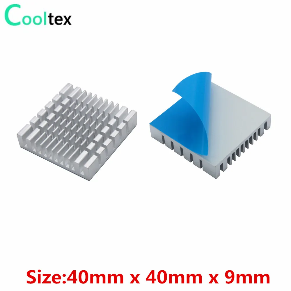 

20pcs 40x40x9mm Aluminum Heatsink heat sink for Electronic Chip IC MOS With Thermal Conductive Tape