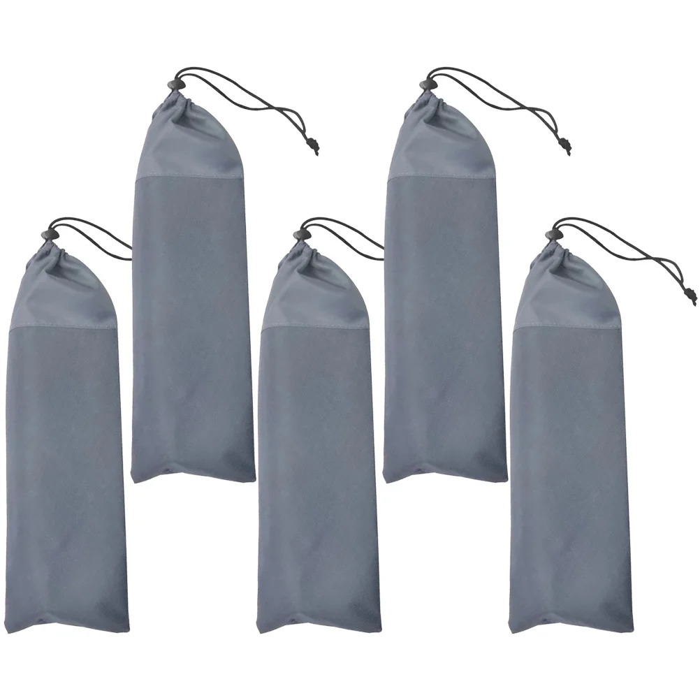 

5 Pcs Camping Bag Tent Stake Storage Tents Portable Outdoor Supply Toolkit Pegs Pouch