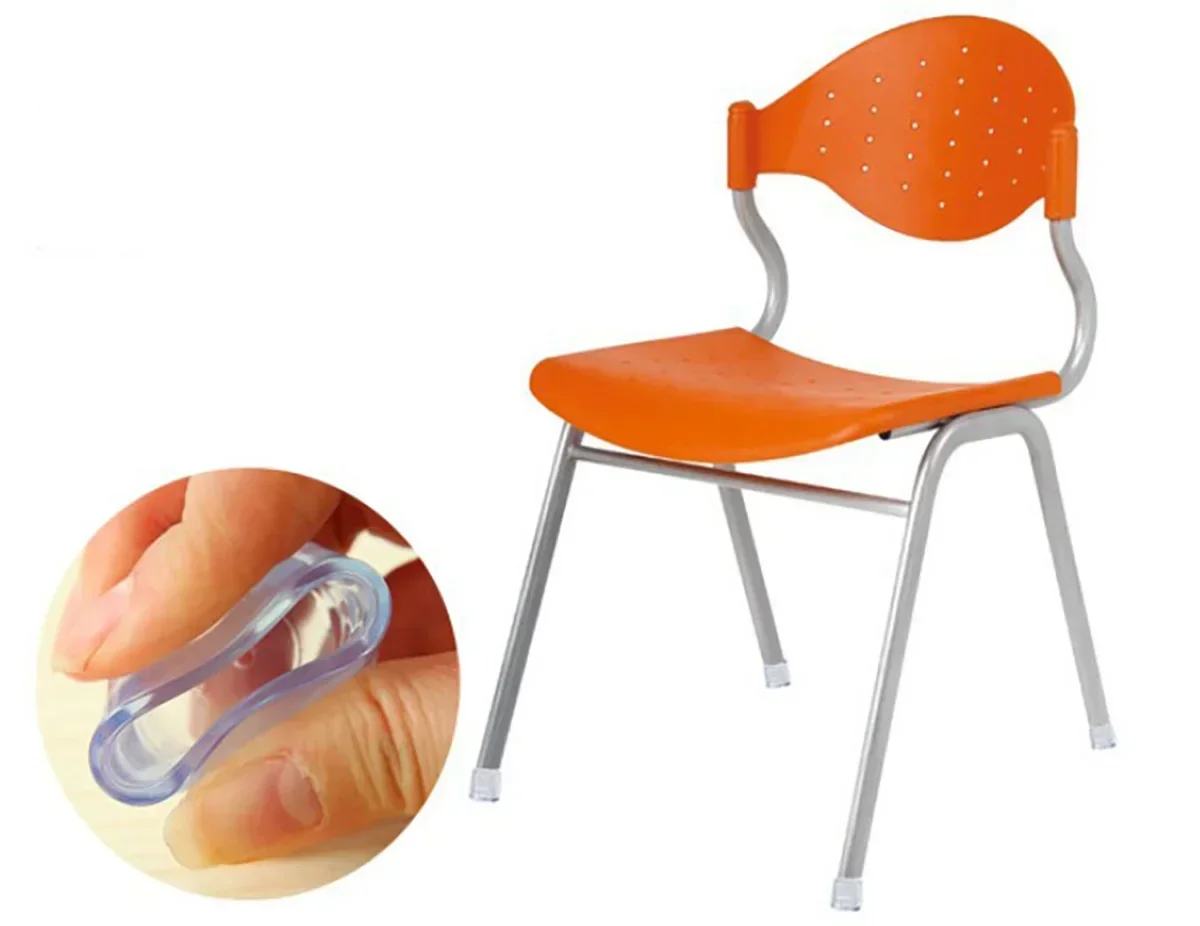 4/8pc Chair Leg Caps PVC Furniture Table Feet Cover Socks Plug Transparent Round Square Insert Plug End Cap Wood Floor Protector