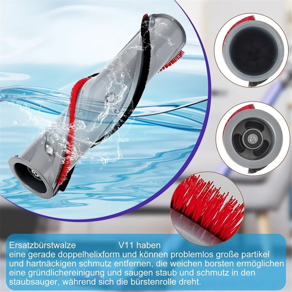 ABJZ Spare Parts V11 Filter for , Brush for V11 Series Vacuum Cleaner, Replacement Brush Accessories