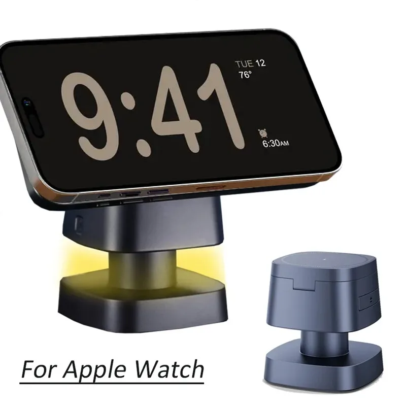 

3-in-1 Wireless Charger with Night Light Magnetic Wireless Charging Dock Phone Watch Earbud Wireless Charger Charging Station