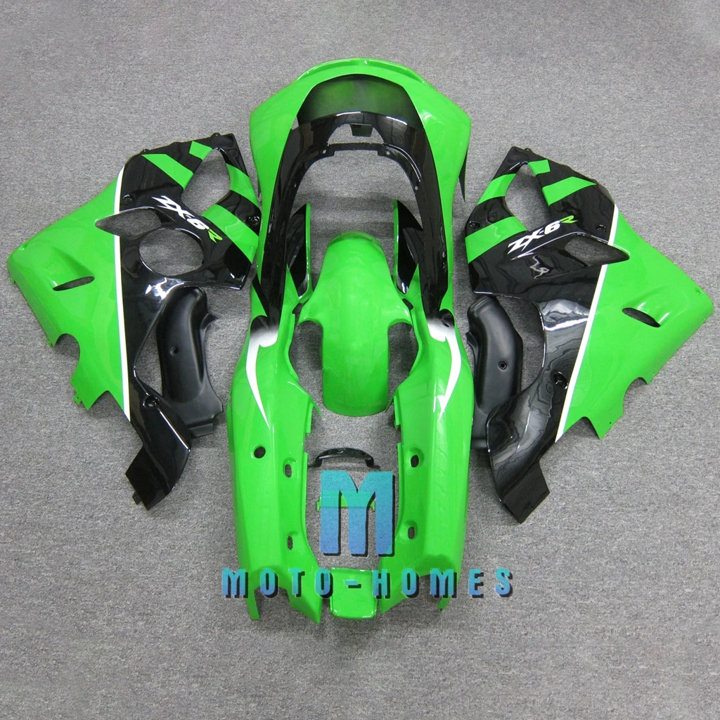 Road/Circuit Fairings Kit for Kawasaki Ninja ZX6R 1994 1995 1996 1997 94 95 96 High Quality Body Rebuild Fairing Set Black Green