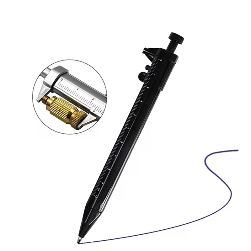 Precision Caliper Pen 0.5mm Ballpoint Multifunction Writing Tool Multifunctional Caliper Pen Ball-Point 0.5mm Travel Use Holder