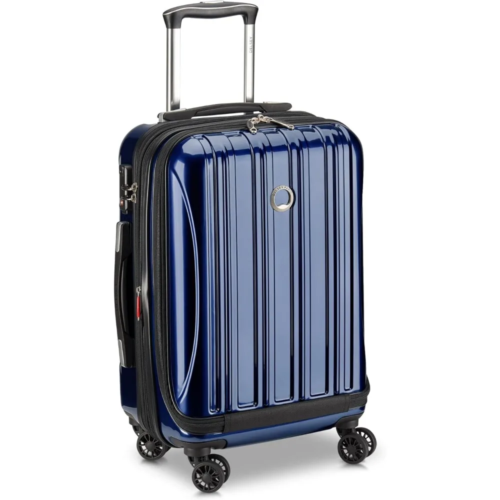 Conjunto de mala giratória de duas peças 19 e 29 em azul cobalto para viagens com bagagem leve