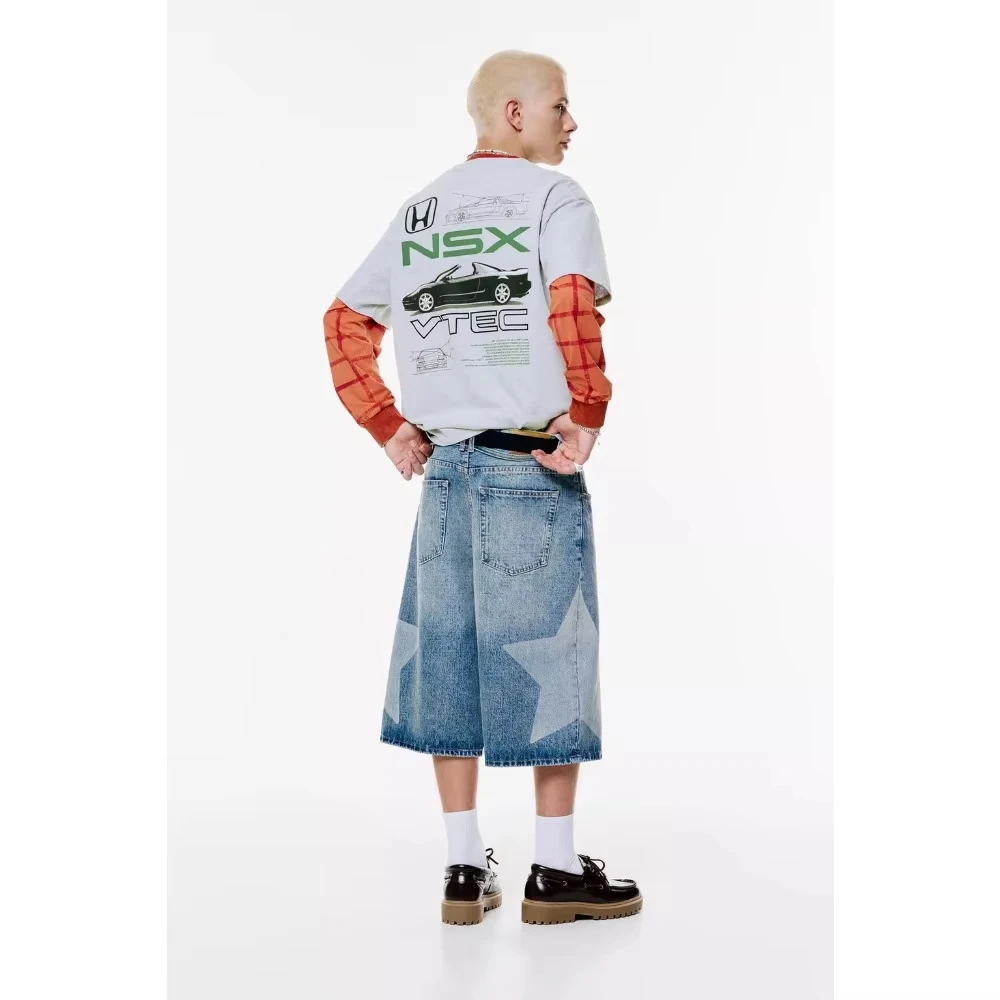 هوندا 2026 جديد حار الرجال والنساء تي شيرت NSX الصيف تي شيرتات قطن الربيع والخريف دراجة نارية على الطرق الوعرة فضفاضة كبيرة الحجم #5