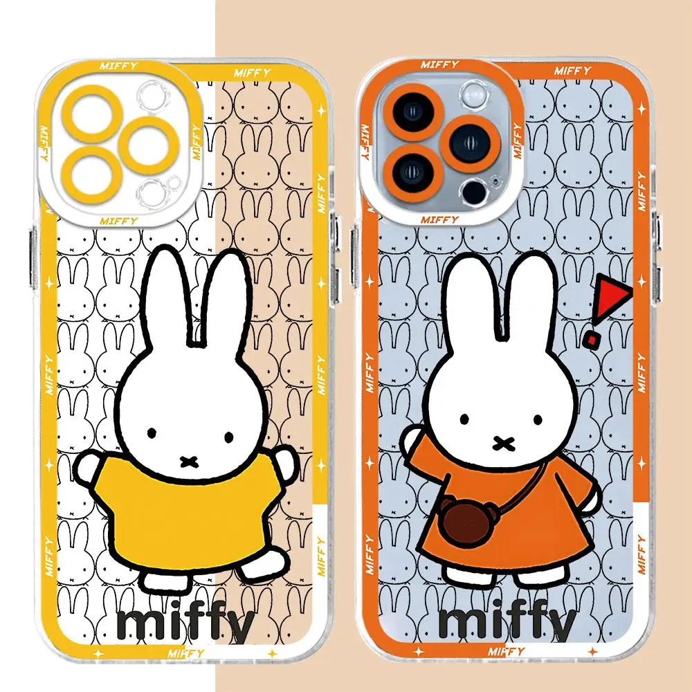 Miffys Kawaii Phone Case for Apple iPhone 15 Pro Max 13 14 Plus 12 Mini 11 Pro XR 8 SE 7 6S XS MAX Matte Armor Cover