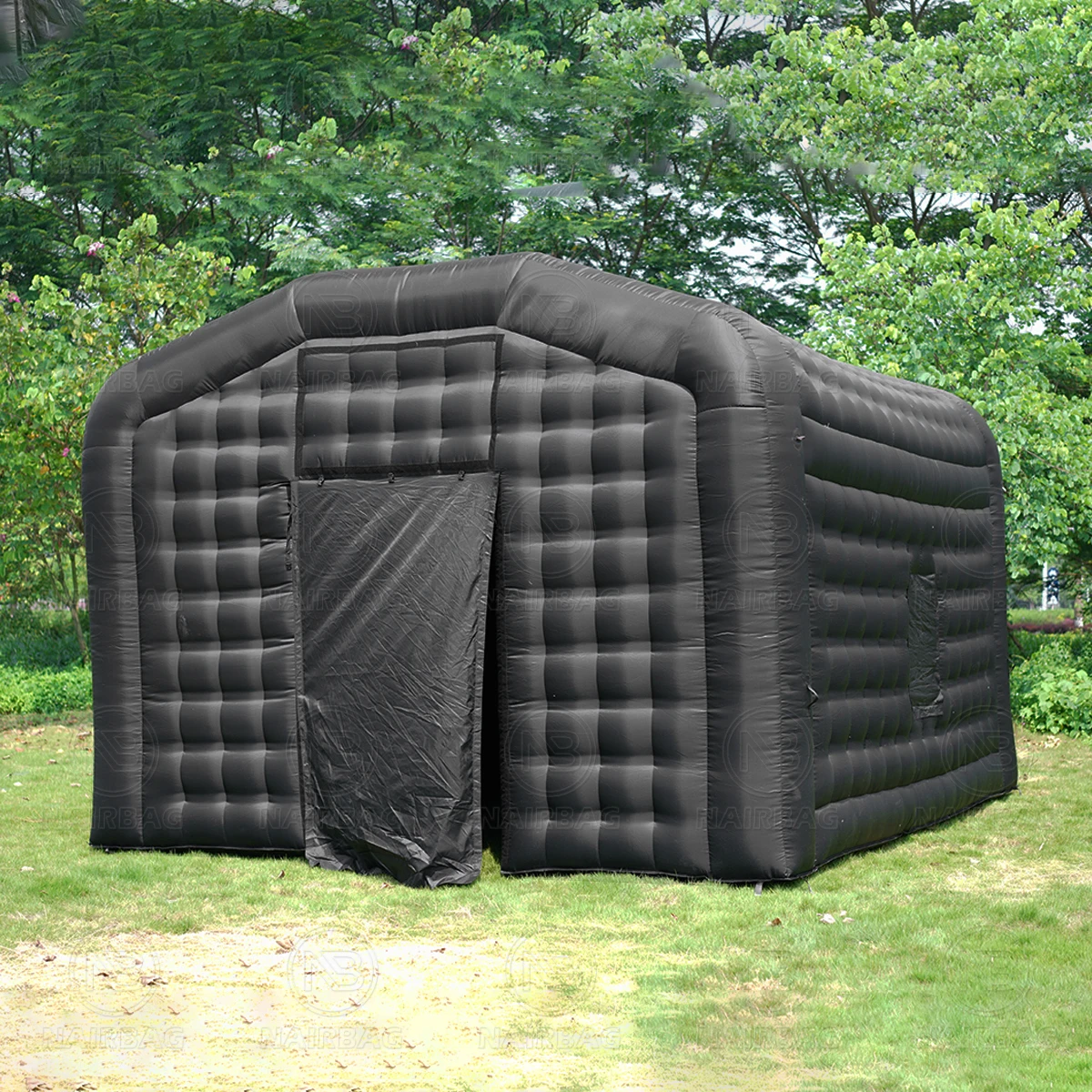 NAIRBAG tente de discothèque gonflable Portable Oxford18x16x12ft cour extérieure enfants adultes Cube tente de fête gonflable avec ventilateur
