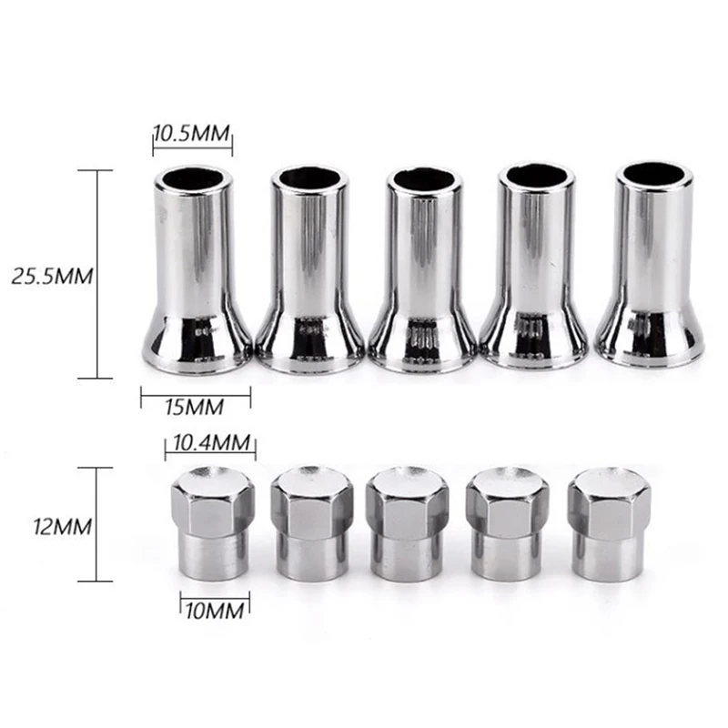 10Pcs TR414AC Car Truck Tire Wheel Tyre Valve Caps with Sleeve Covers Left Right Front Rear Auto Accessories
