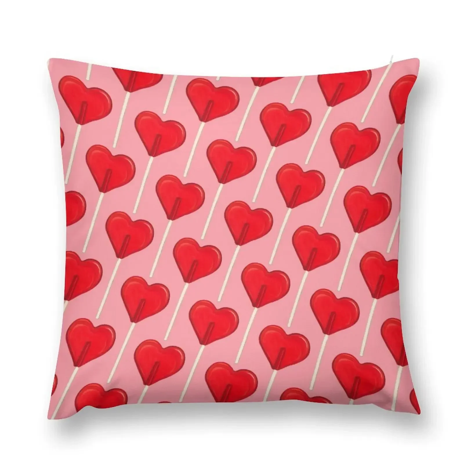 

Heart Lollipop Pattern - Pink Throw Pillow pillow pillowcase home decor items covers for pillows christmas ornaments 2025 pillow