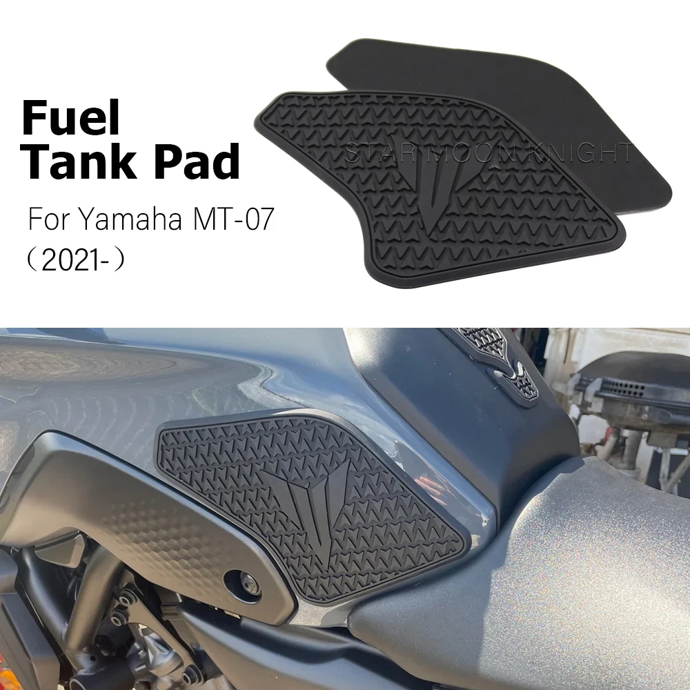 Motorcycle Accessories Fuel Tank Pad Stickers For Yamaha MT 07 MT-07 MT07 2021 2022 2023 2024 Side Anti Slip Tankpad