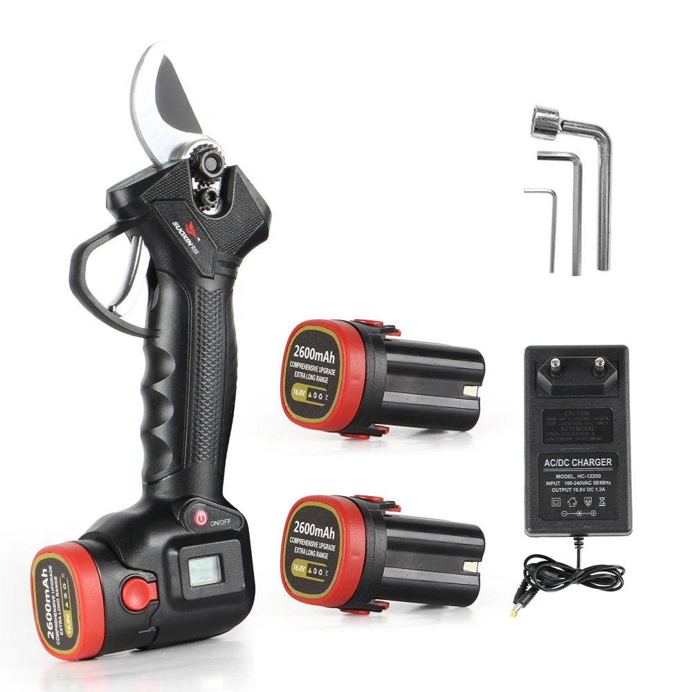 

30MM Cordless Electric Pruning Shears, 16.8V Garden Electric Pruning Scissors Lithium Battery Tree Pruning
