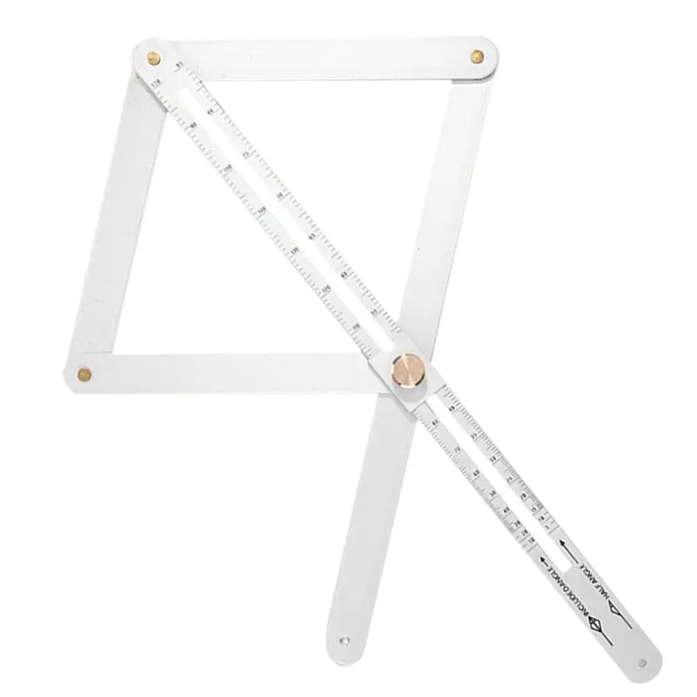 

Diagonal Ruler Woodworking Tool Angle Cutting Corner Measuring for Finder Protractor Stainless Steel Miter