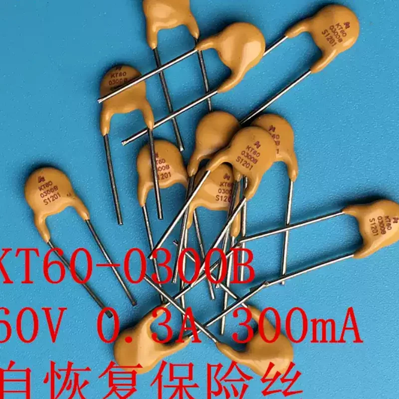 5-100pcs KT60-B series PTC thermistor KT60-0300B 60V 0.3A self recovering fuse