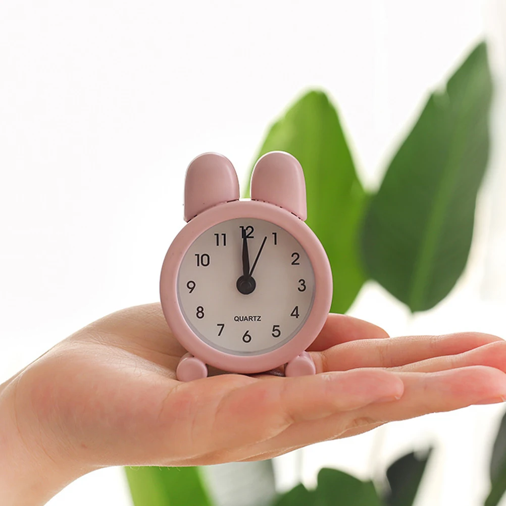 

Rabbit Ear Alarm Clock Cute Clocks Bedroom for s Small Desk Bunny Cartoon Bedrooms Bedside Desktop