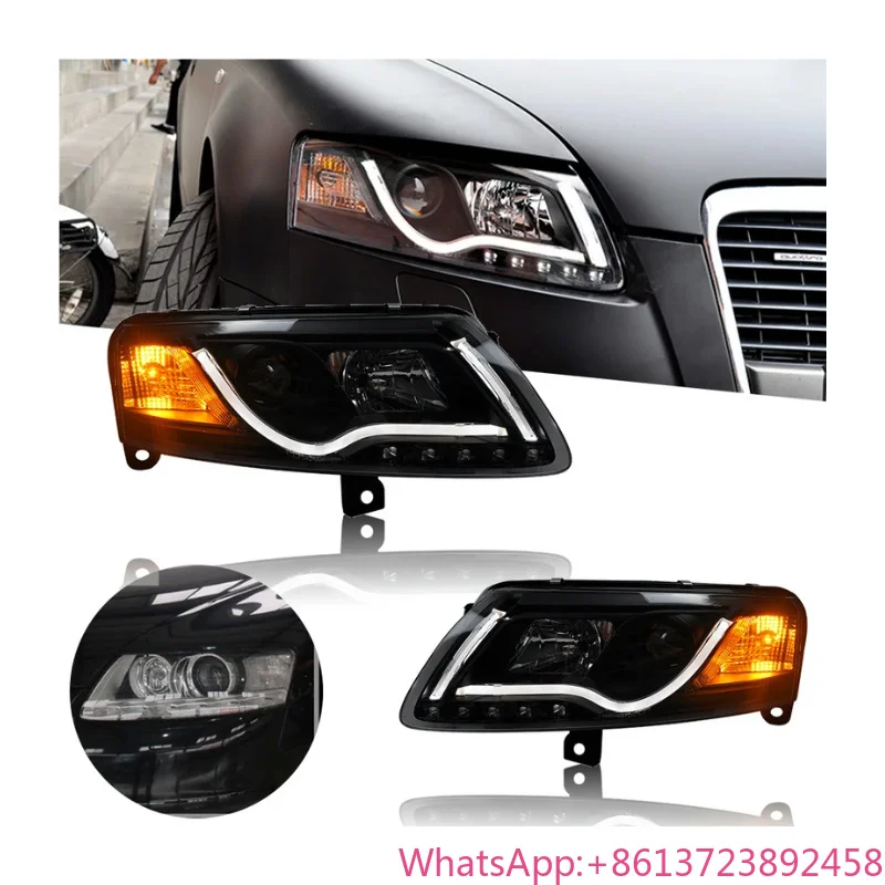 

A6 Upgrade Headlight For Audi 2005-2012 A6 A6L C5 C6 Head Lamp LED Headlights DRL Signal Projector Lens Automotive Accessories