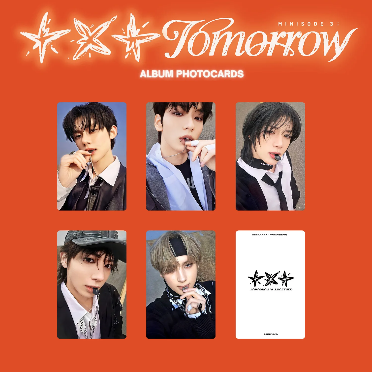 5Pcs/Set Idol Boy Lomo Cards New Album minisode：3 TOMORROW Photocards SOOBIN YEONJUN BEOMGYU TAEHYUN HUENINGKAI Fans Gifts