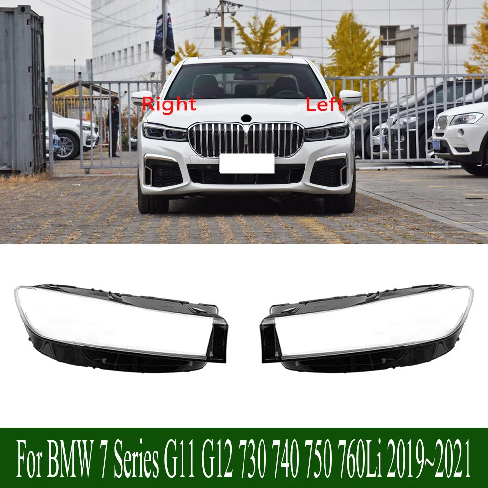 

For BMW 7 Series G11 G12 730 740 750 760Li 2019~2021 Penutup Lampu Depan Lensa Shell Plexiglass Pengganti Kap Lampu Asli