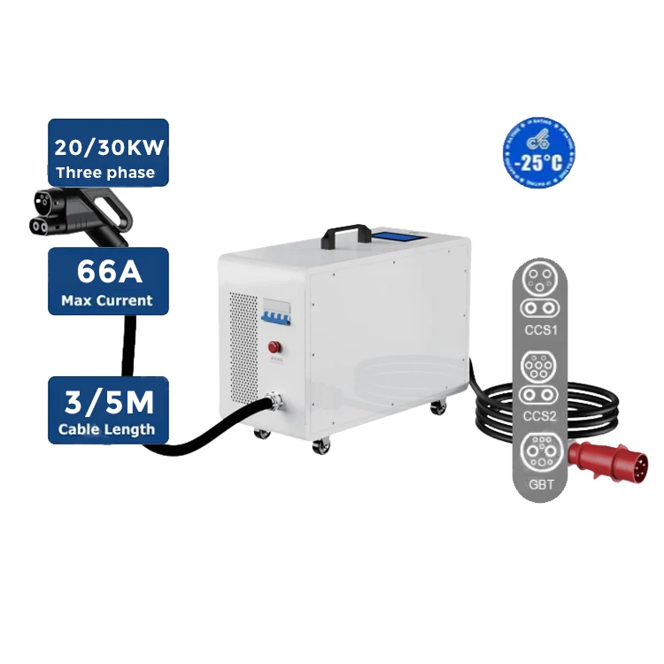 2025 Hot Sale Supplier Wholesale New Ev Portable Wallbox 20/30kw Gbt/CCS1/CCS2 Ev Charging Station with Russian Interface