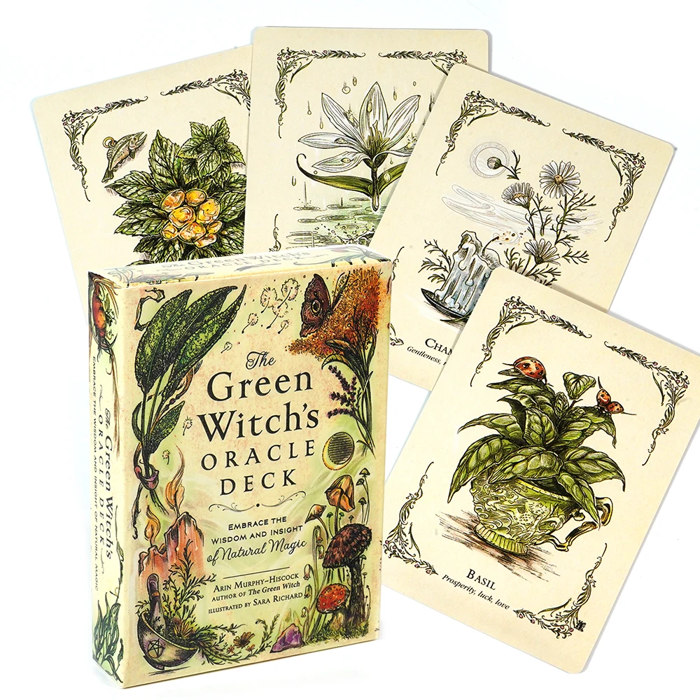 The Green Witch\'s Oracle Deck Embrace the Wisdom and Insight of Natural Magic Green Witch Witchcraft Series Tarot Cards