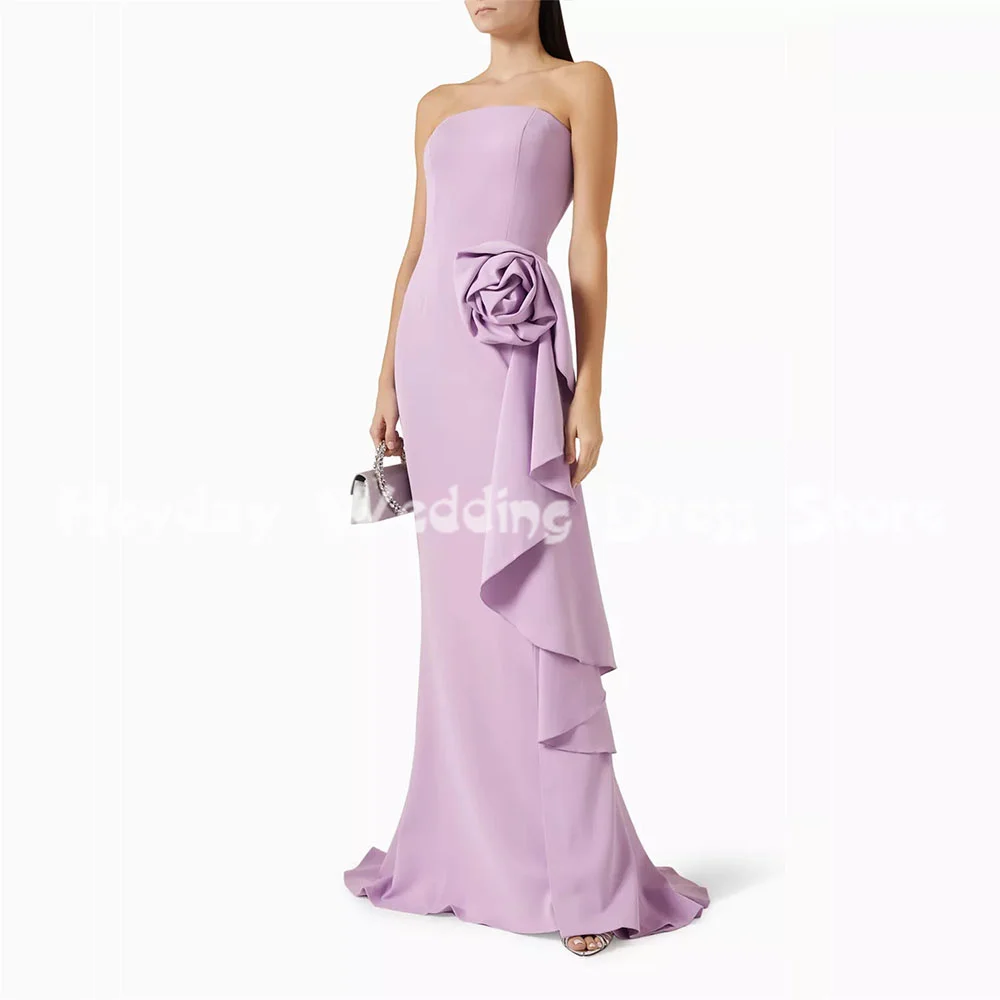 

Heyday Women's 3D Flowers Mermaid Strapless Evening Dresses With Sleeveless Floor-Length Formal Elegant Party Dresses 2025