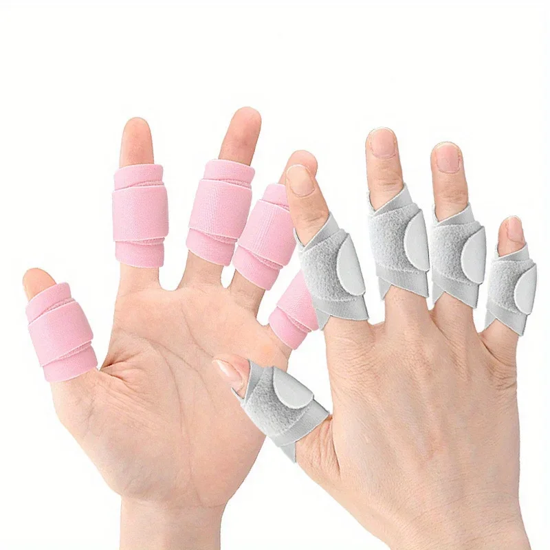 

5PC Adjustable Finger Splint Brace for Arthritis Pain Relief Reusable Straightening Corrector Protective Finger Strap