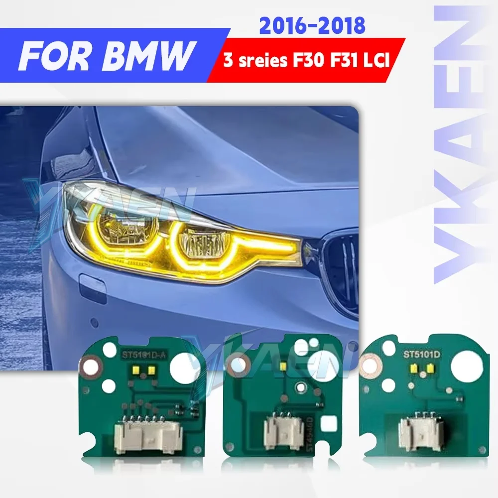 Yellow LED DRL Boards Angel Eyes Blue Red For 2016-2018 BMW 3 Series F30 F31 LCI Daytime Running Lights 63117419610 63117419615