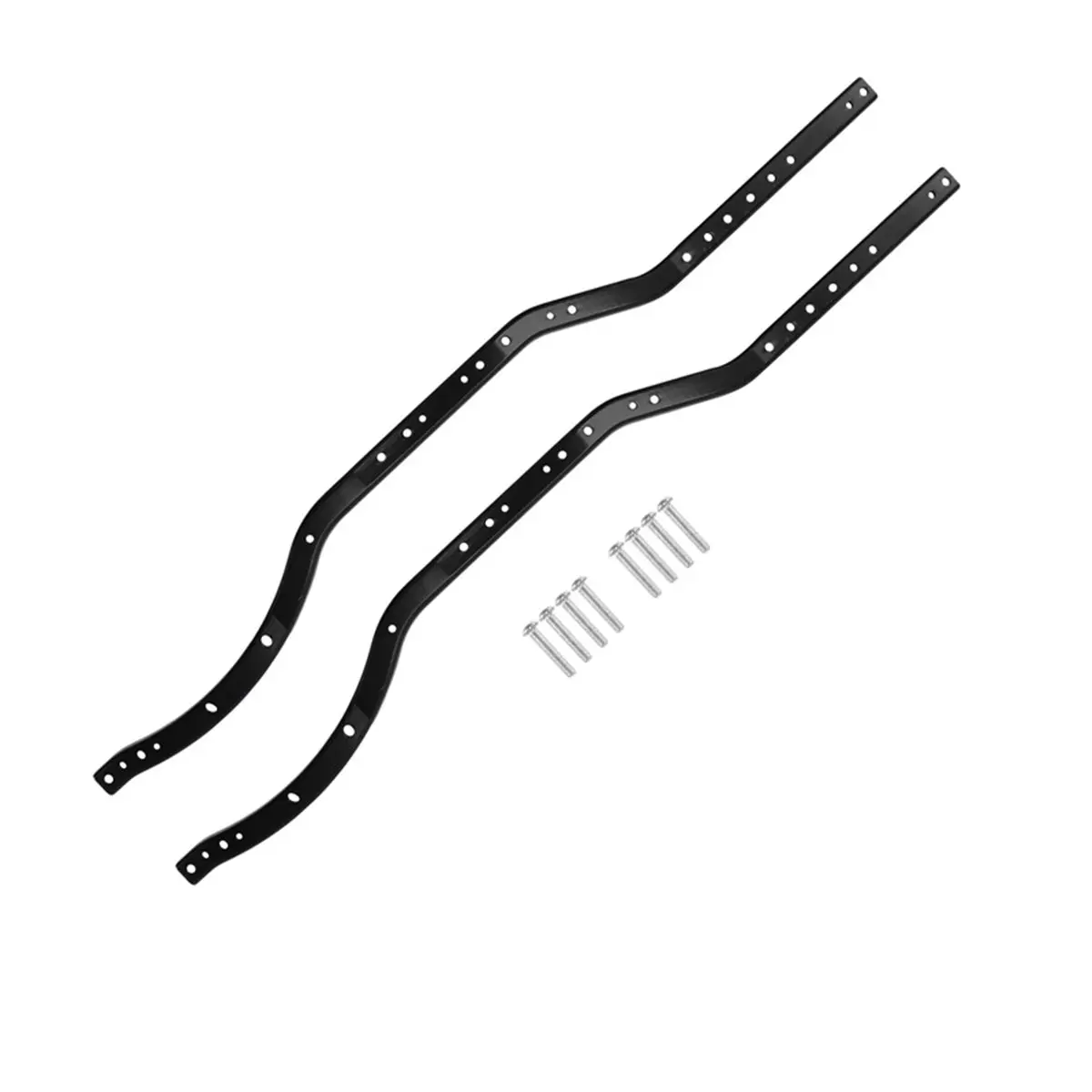 A48U 2Pcs/Set Steel Chassis Frame Rails for AXIAL SCX10 90027 SCX10 II 90046 90047 RC Car Crawler Truck Vehicle Model