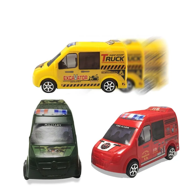 Modèle de voiture à traction inertielle à quatre roues motrices, modèle inertiel incassable, cadeaux pour enfants