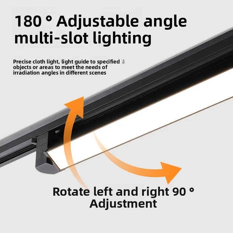 LED Track Lighting System - Adjustable Spotlight & Floodlight for Home Shop Ceiling, High Bright Rail Lamp Decor