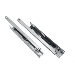 1Pair/ Lot Two-section Bottom Drawer Track Cabinet Bottom Hidden Slideway Damping Buffer Drawer Slideway 25kg