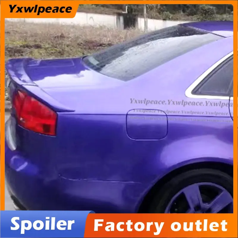 

For Audi A4 B7 2005 5006 2007 2008 Unpainted Color PU Material ABT Style Rear Trunk Lip Spoiler Wing Body Kit Accessories