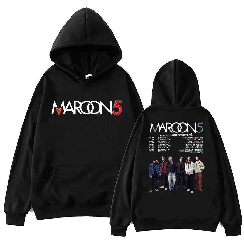 

Maroon 5 Tour 2024 Hoodie Harajuku Pullover Tops Sweatshirt Fans Gift