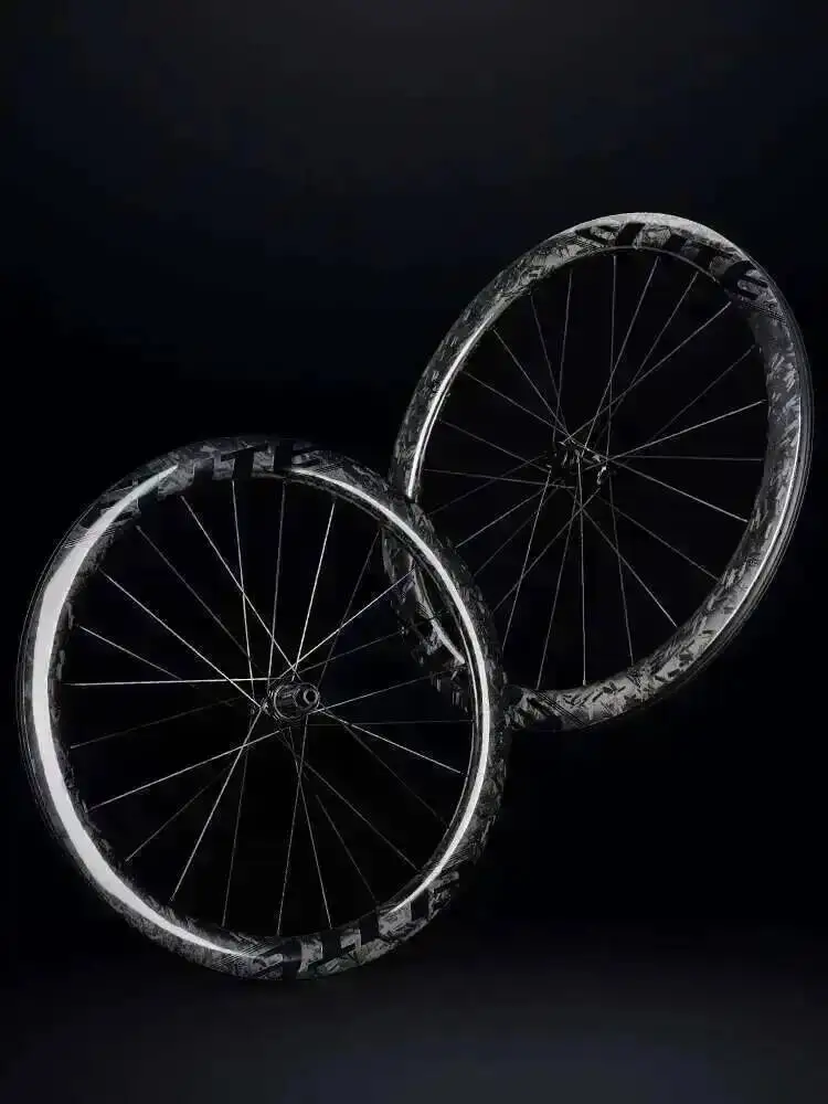 AliExpress ELITEWHEELS Forged Pattern Road Disc Carbon Wheelset 38 50Tubeless Compatible Wheels Center Lock Or 6-blot Lock