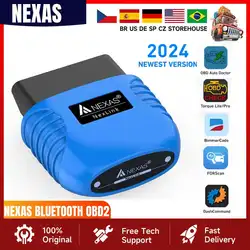 NEXAS Bluetooth OBD2 Scanner EOBD Motorcycle Car Diagnostic Tools Nexlink OBD 2 Scan Tool Code Reader for iOS Android Windows