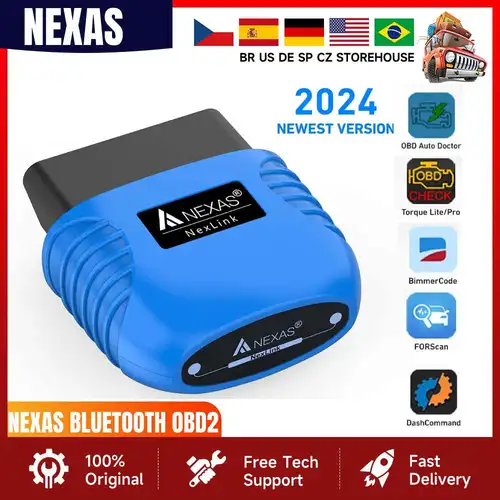NEXAS Bluetooth OBD2 escáner EOBD herramientas de diagnóstico de coche motocicleta Nexlink OBD 2 herramienta de escaneo lector de código para iOS Android Windows