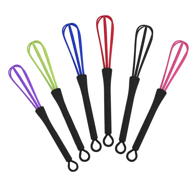 6PCS Hair Dye Stirrer Colorful Plastic Hair Dye Stirrer Cream Mixer Hair Coloring Whisk For Barber Hairdressing Hair Salon Tools