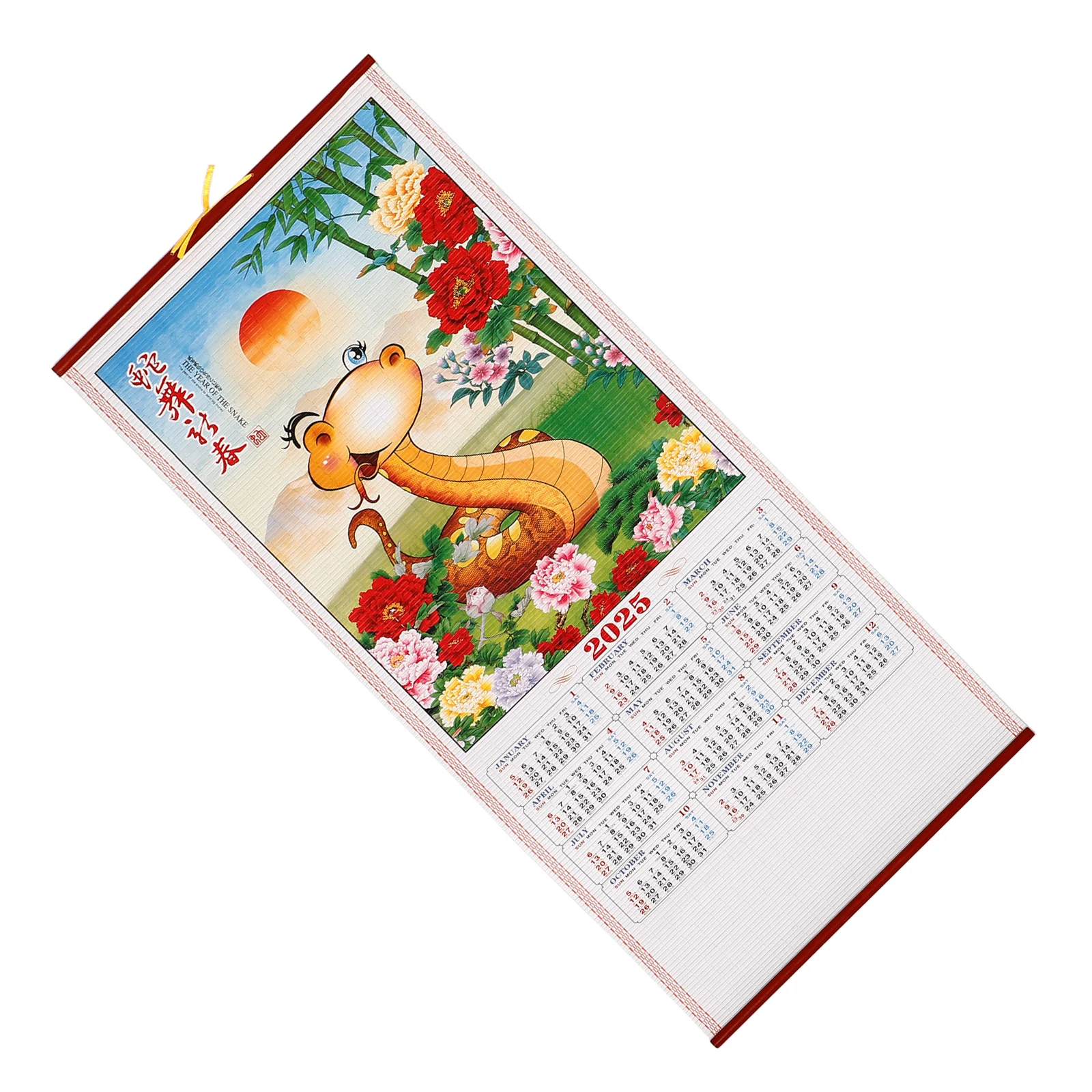 

Imitation Rattan Calendar Wall 2025 Yearly Monthly New Hanging Paper Traditional Office